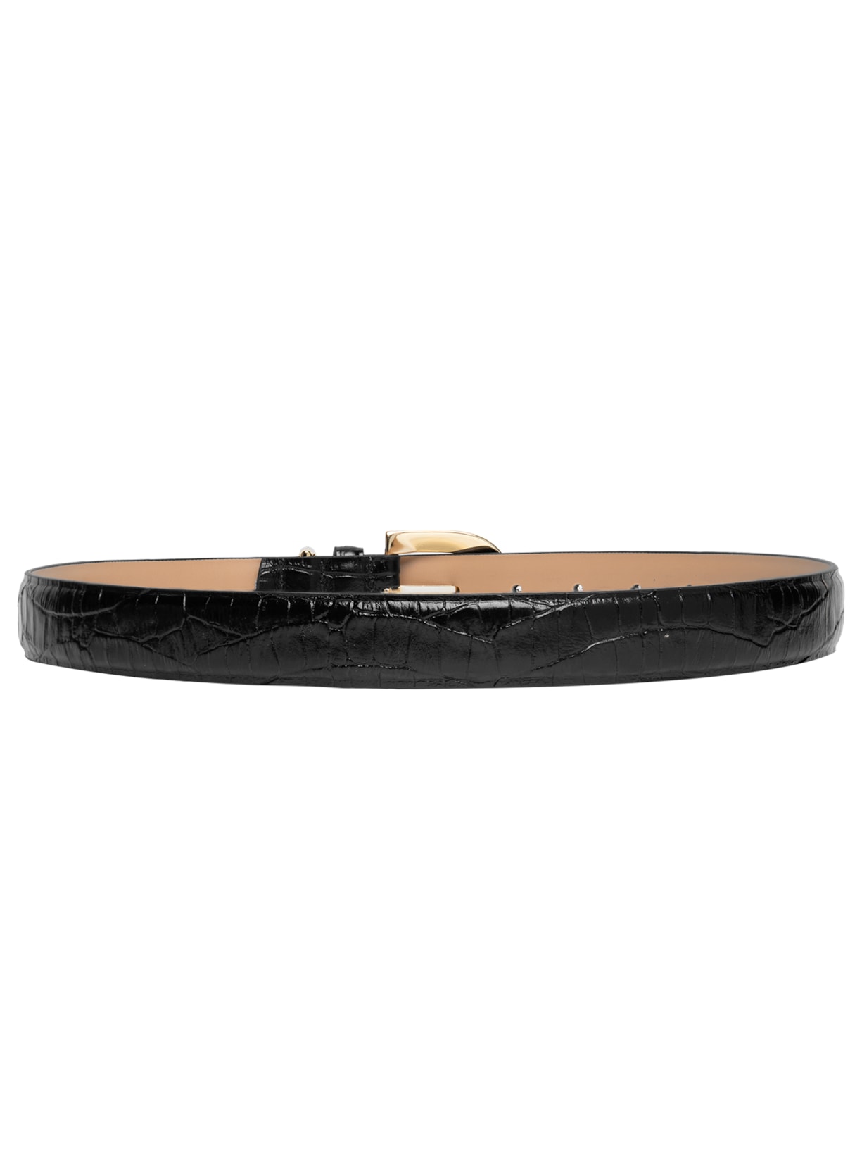 Cinto Feminino Com FIvela De Metal Em Couro Preto '2Essential