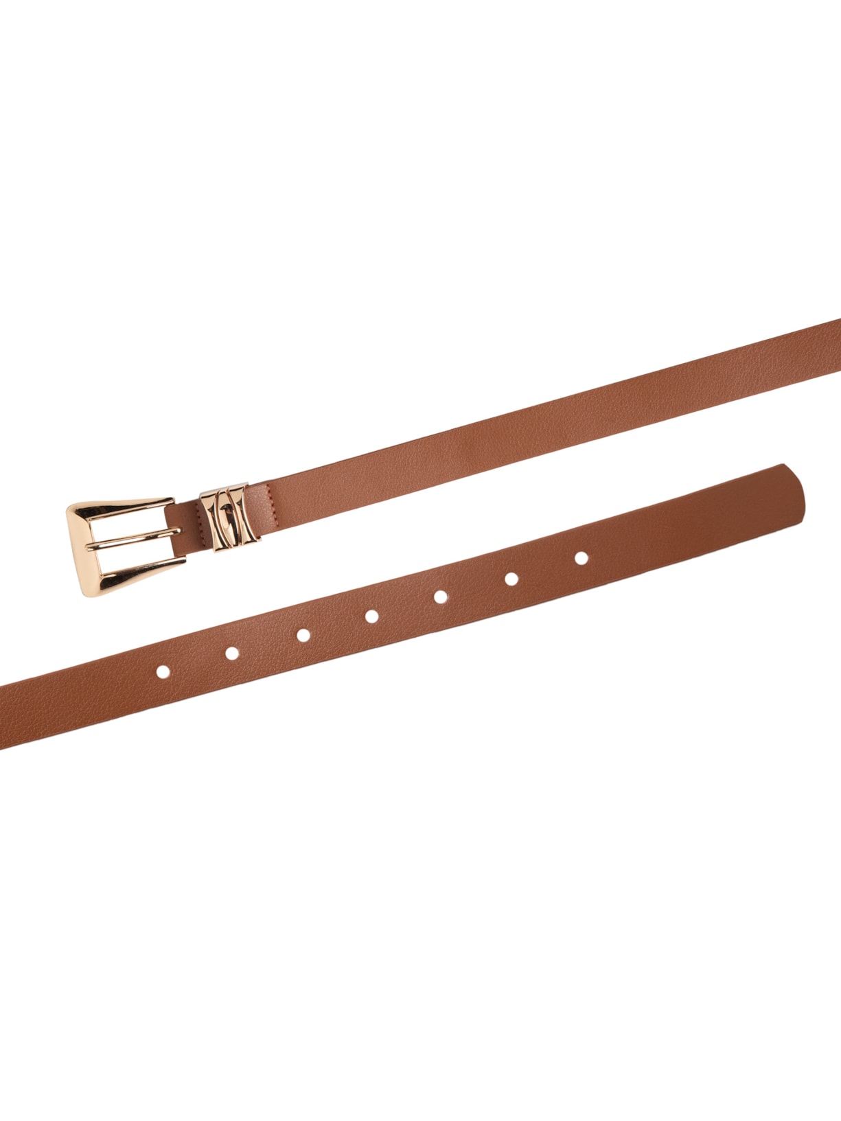 Cinto Feminino Com Fivela E Passante Metálicos Bege Basiq