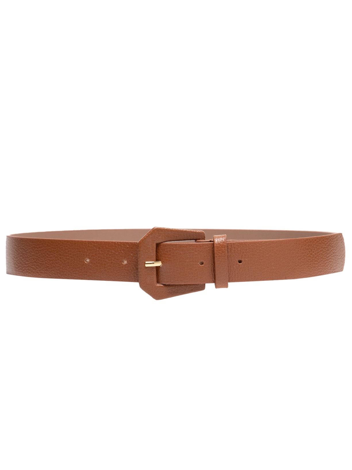 Cinto Feminino Com Fivela Encapada - Marrom