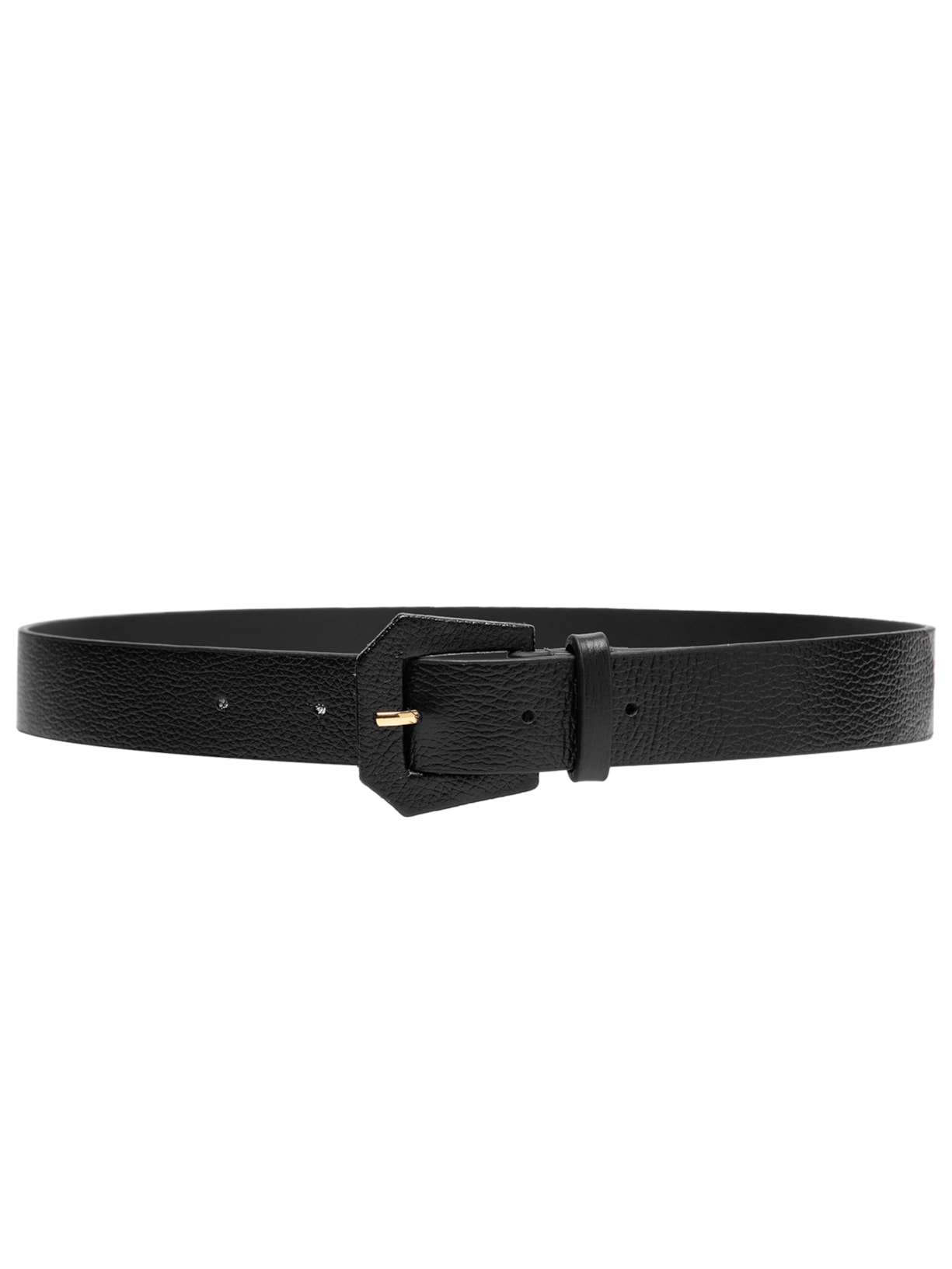 Cinto Feminino Com Fivela Encapada - Preto