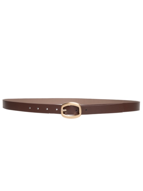 Cinto Feminino com Fivela Fosca – Marrom