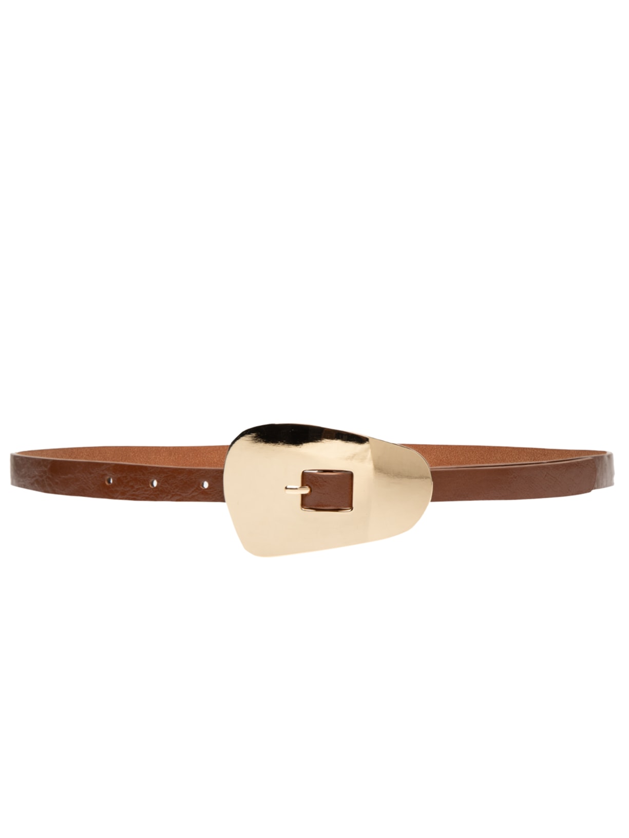 Cinto Feminino Com Fivela Geométrica - Bege