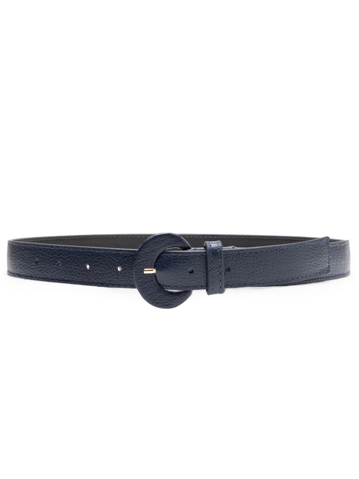 Cinto Feminino Com Fivela Meia Lua Encapada - Azul