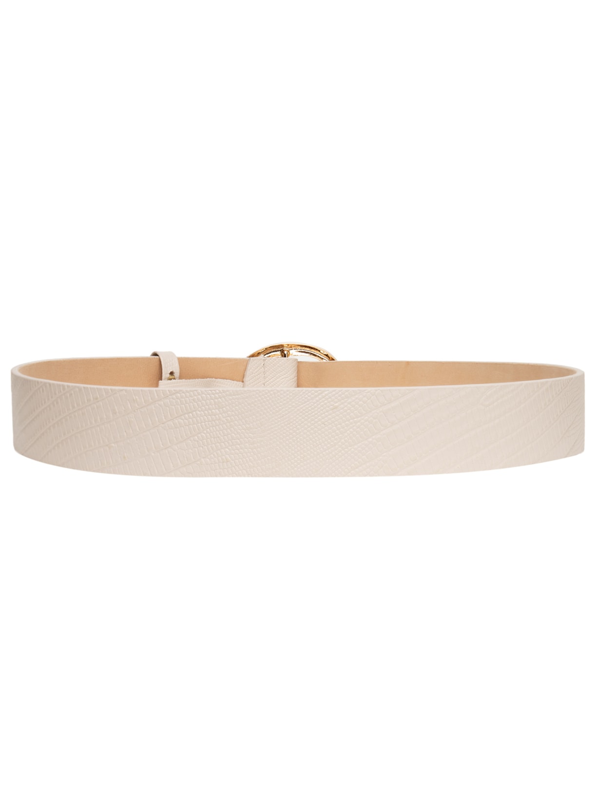 Cinto Feminino Com Fivela Orgânica Em Couro Bege '2Essential