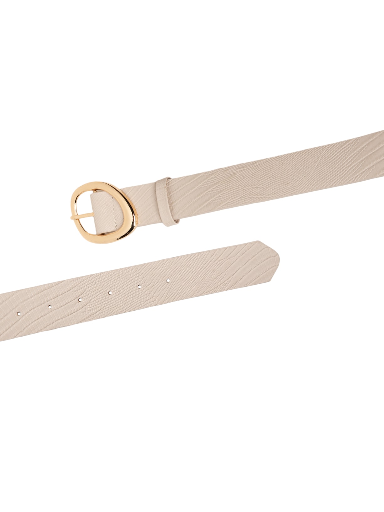 Cinto Feminino Com Fivela Orgânica Em Couro Bege '2Essential