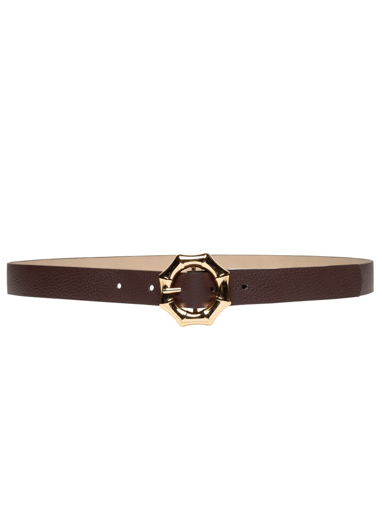 Cinto Feminino Com Fivela Orgânica Em Couro Marrom '2Essential