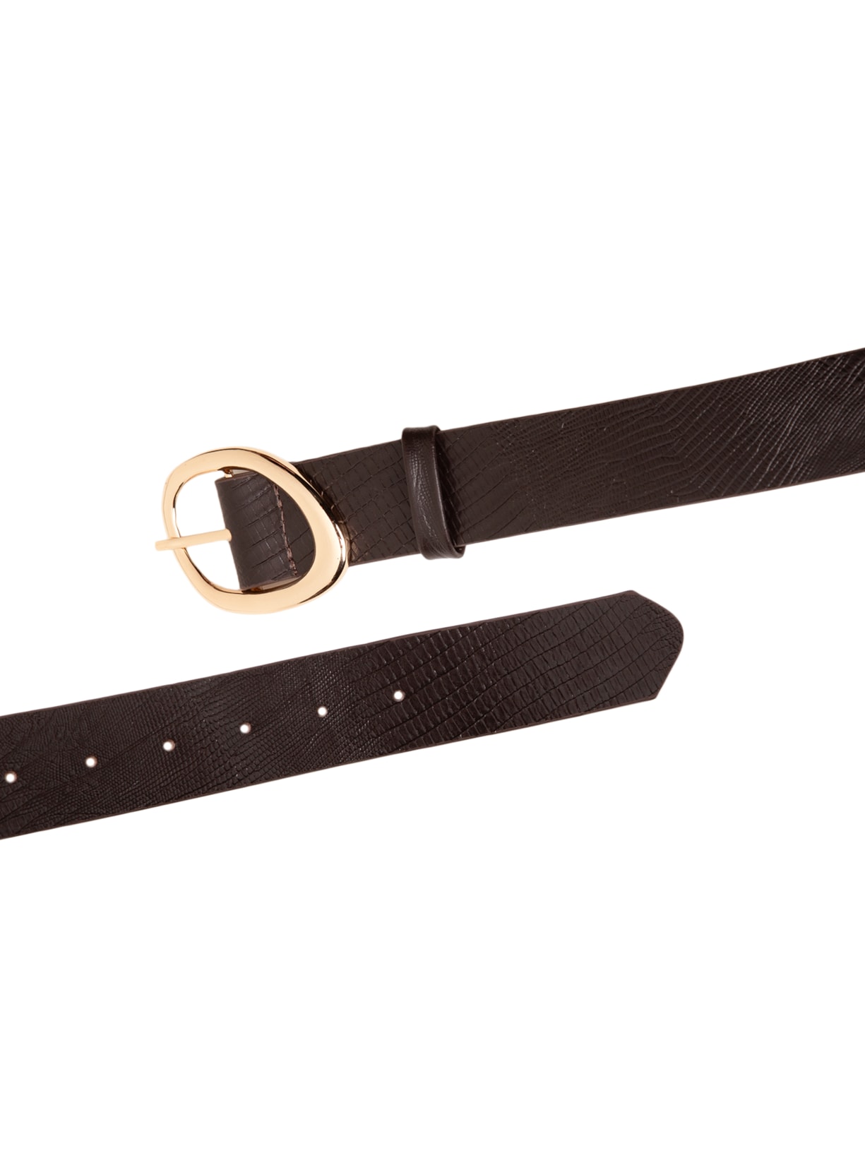 Cinto Feminino Com Fivela Orgânica Em Couro Marrom '2Essential
