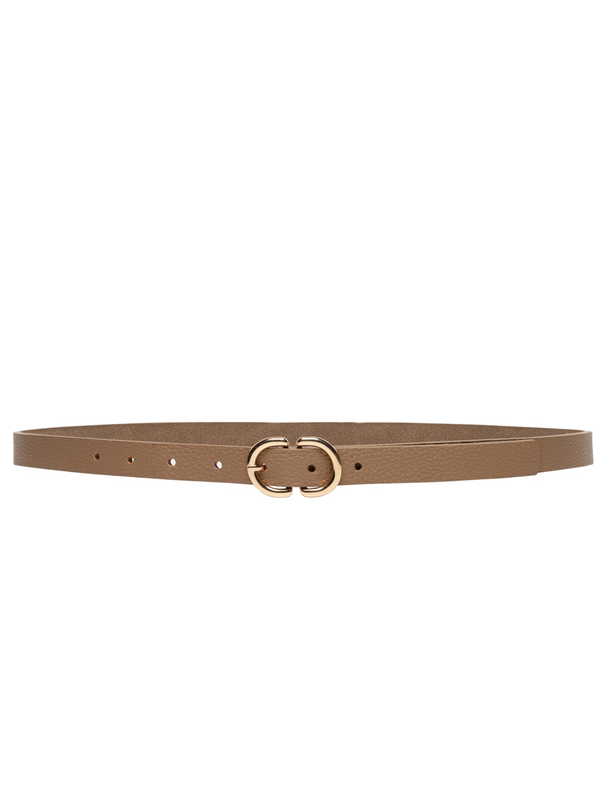 Cinto Feminino Com Fivela Oval - Bege