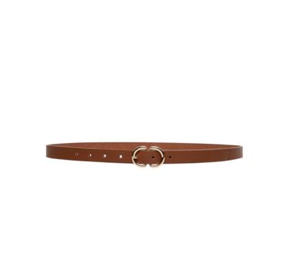 Cinto Feminino Com Fivela Oval - Marrom