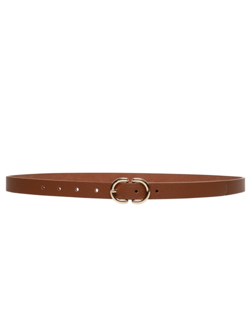 Cinto Feminino Com Fivela Oval - Marrom