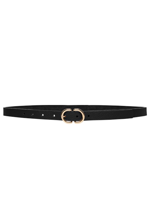 Cinto Feminino Com Fivela Oval - Preto