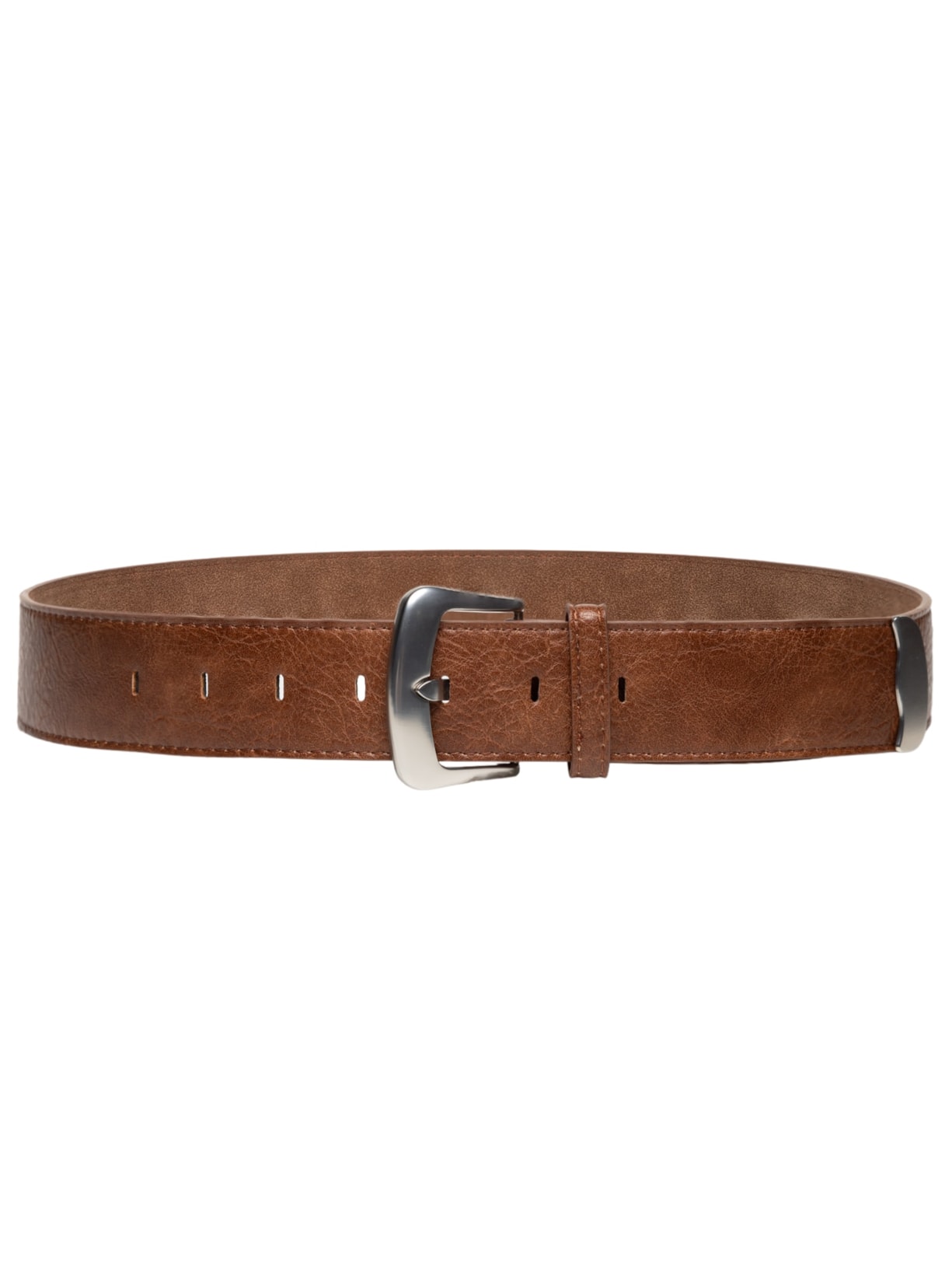 Cinto Feminino Com Fivela Prateada - Bege
