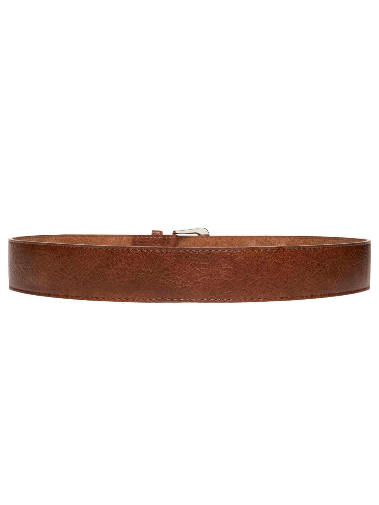 Cinto Feminino Com Fivela Prateada Marrom Market 33