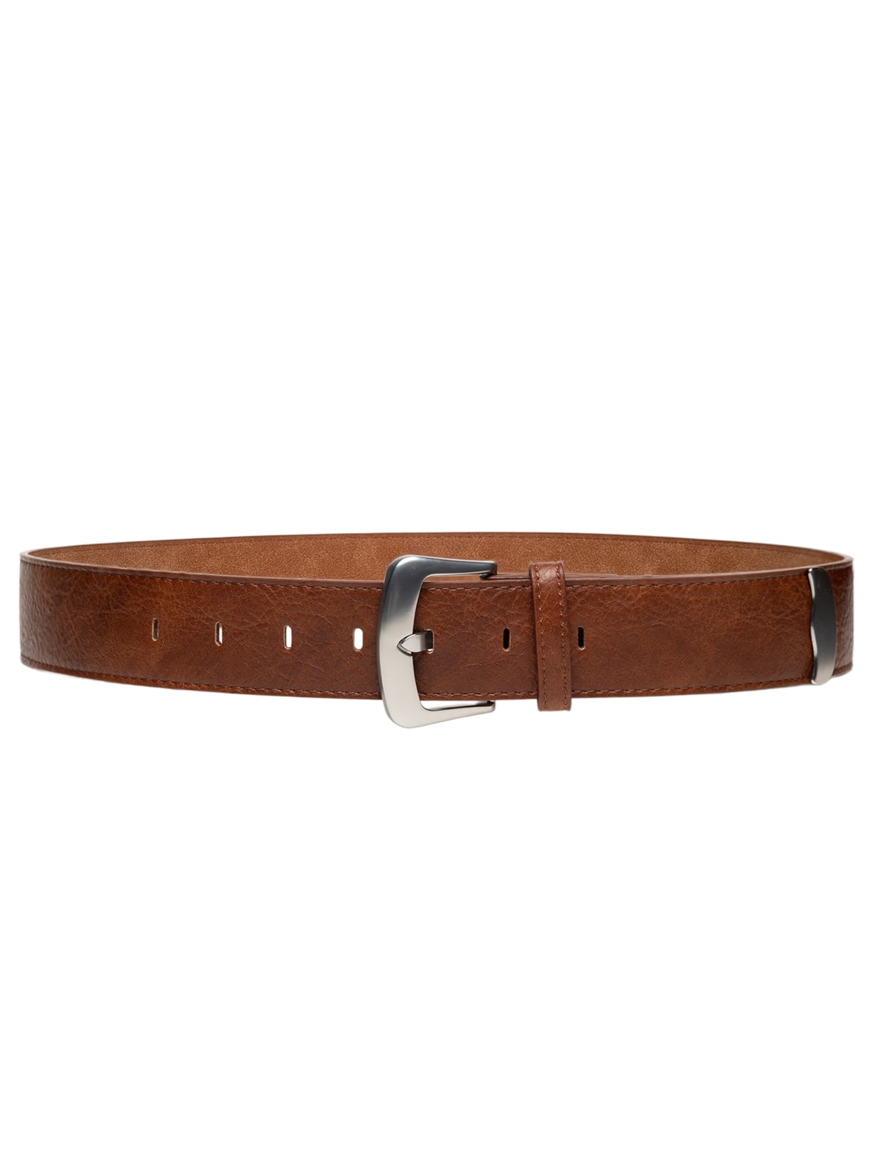 Cinto Feminino Com Fivela Prateada - Marrom