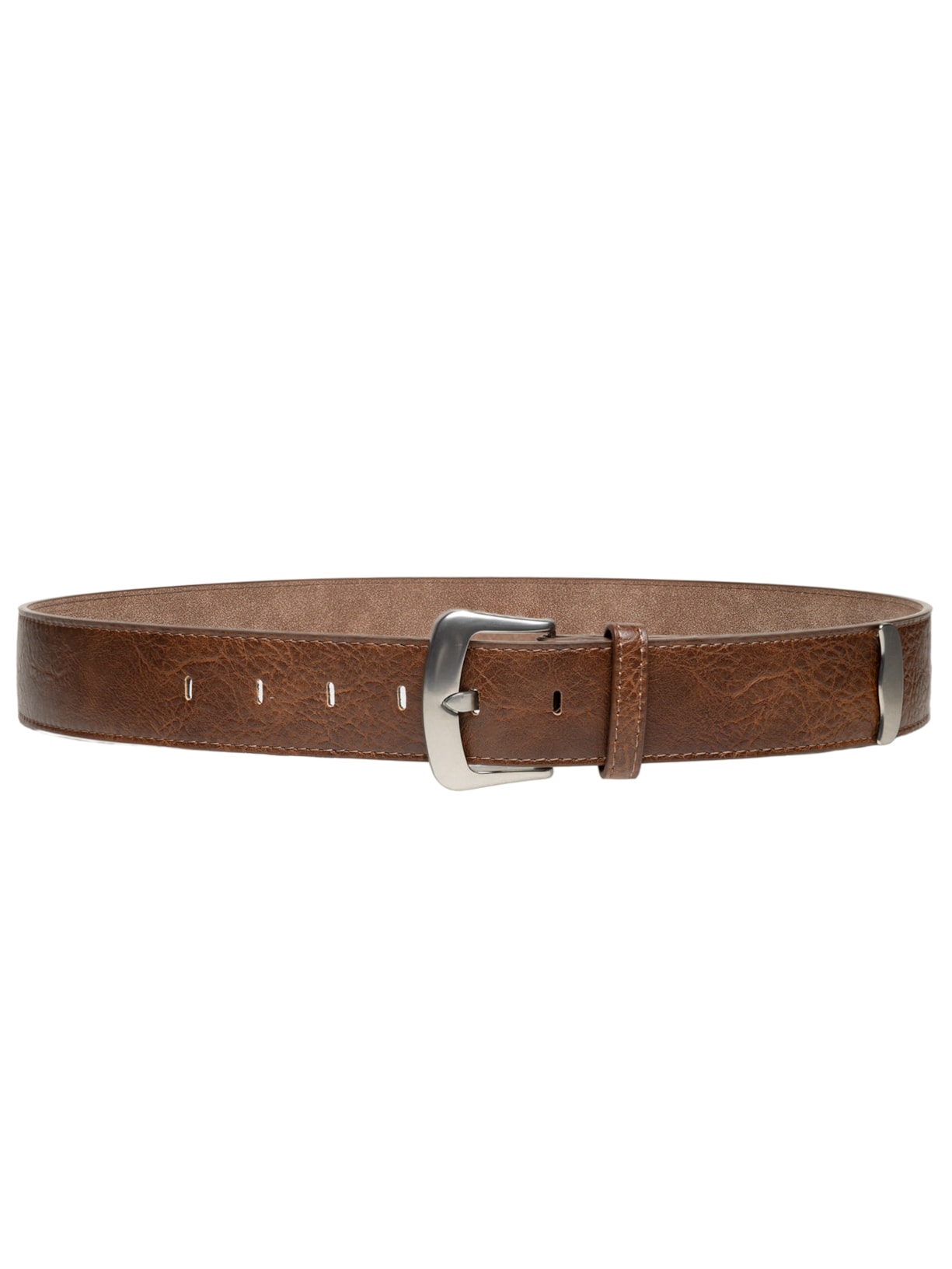 Cinto Feminino Com Fivela Prateada - Marrom