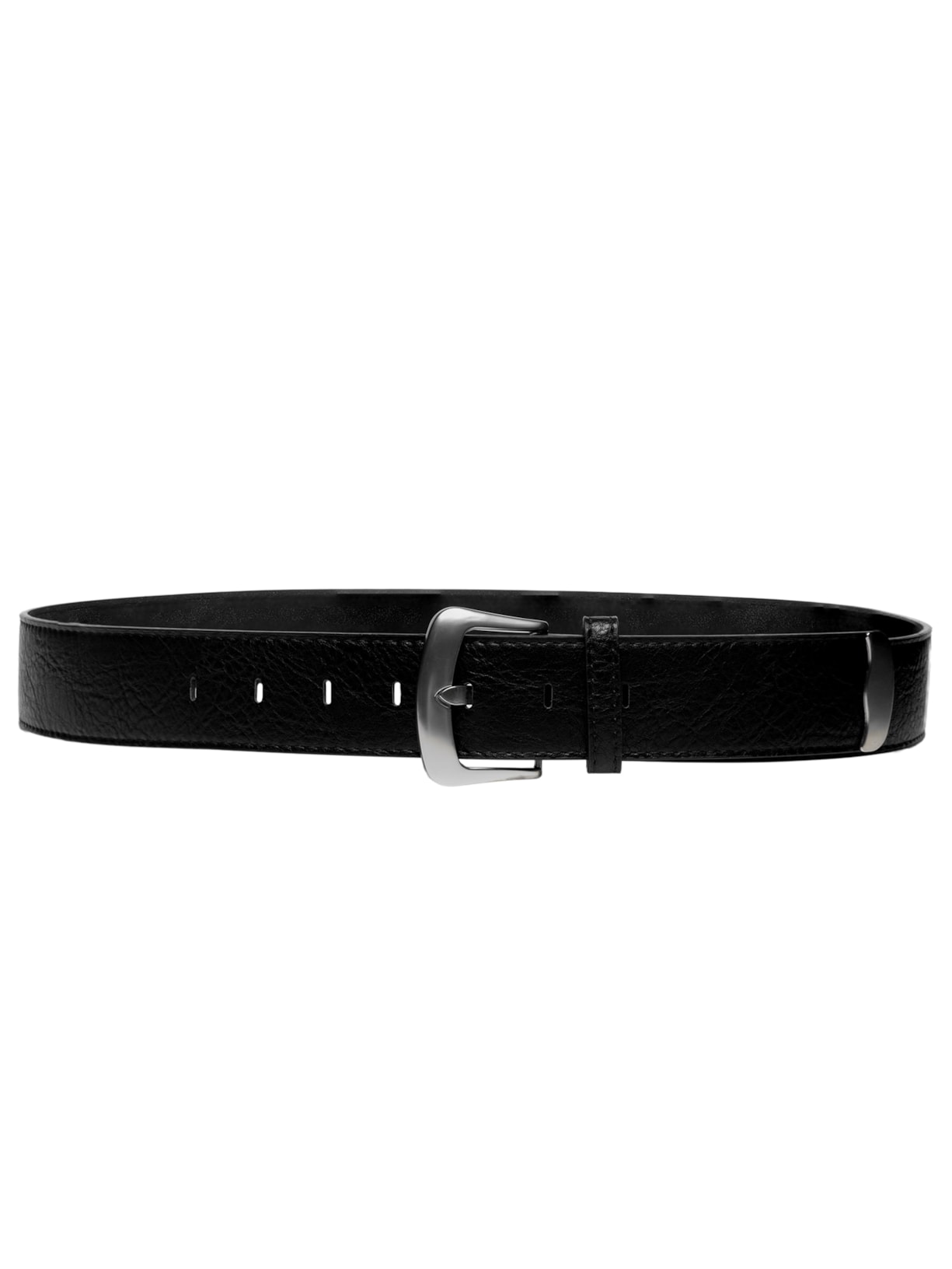 Cinto Feminino Com Fivela Prateada - Preto