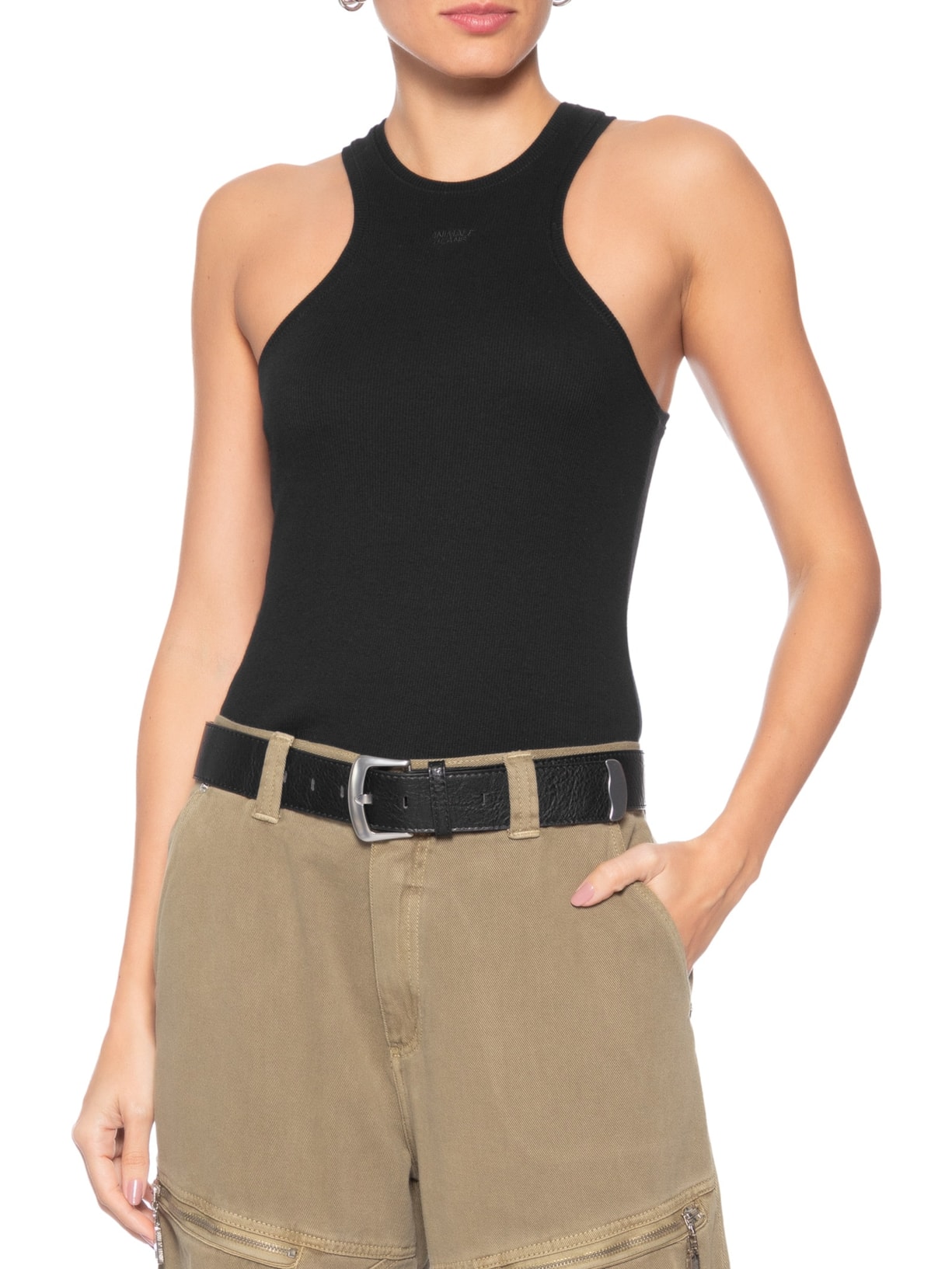 Cinto Feminino Com Fivela Prateada Preto Market 33