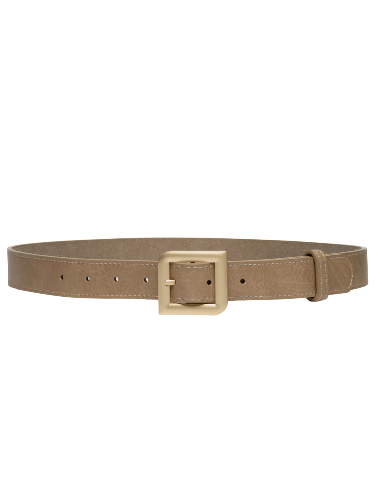 Cinto Feminino Com Fivela Quadrada Bege Market 33
