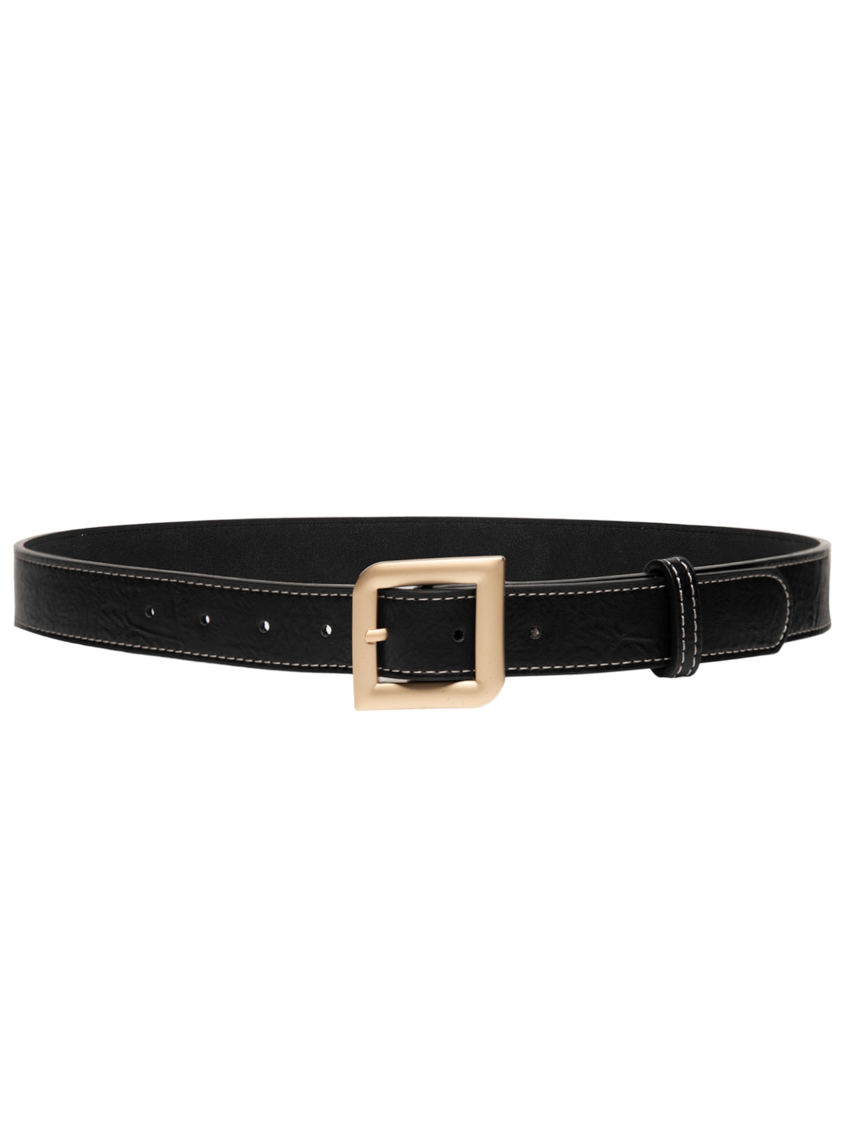 Cinto Feminino Com Fivela Quadrada Preto Market 33
