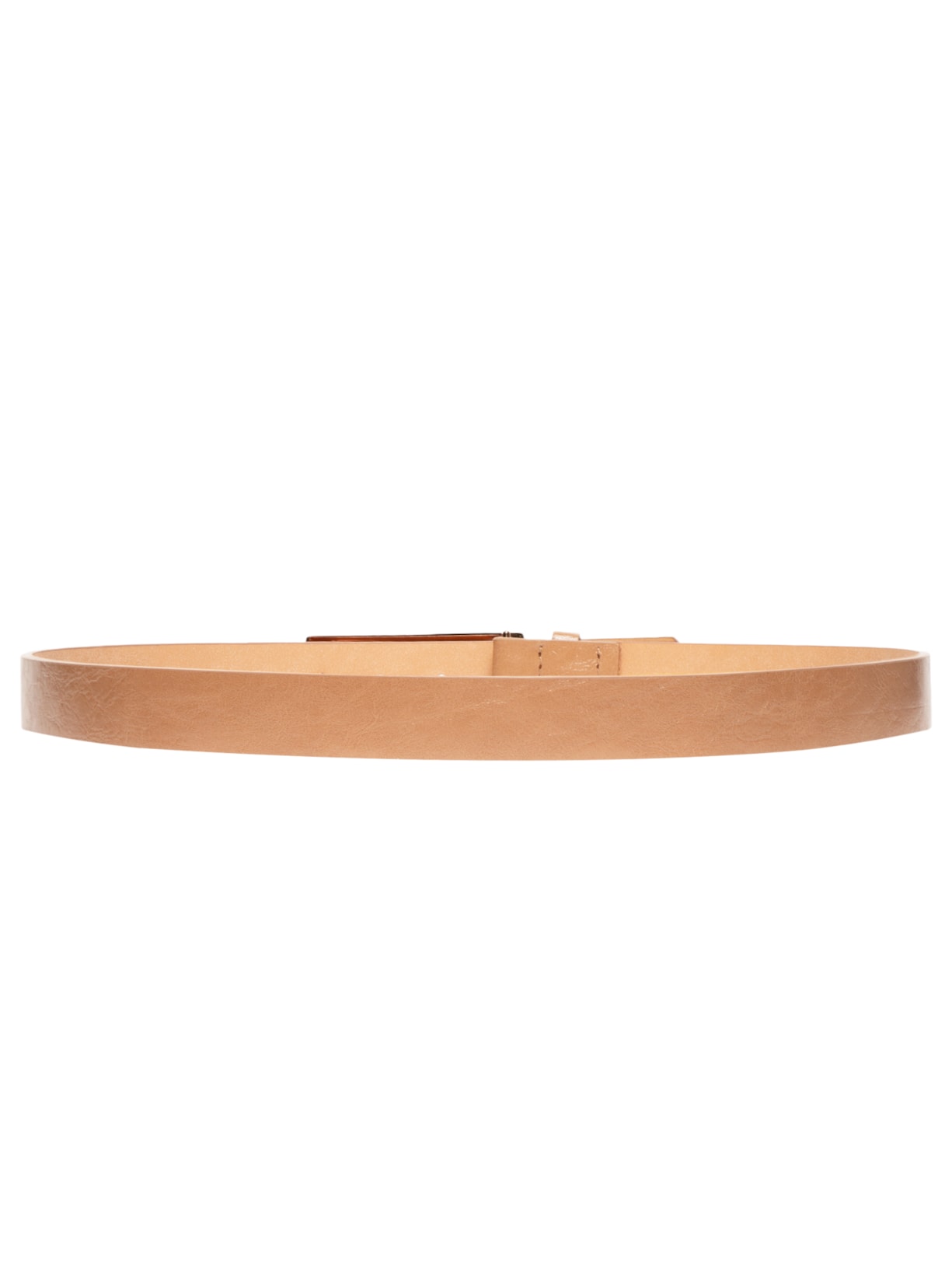 Cinto Feminino Com Fivela Retangular Bege Market 33