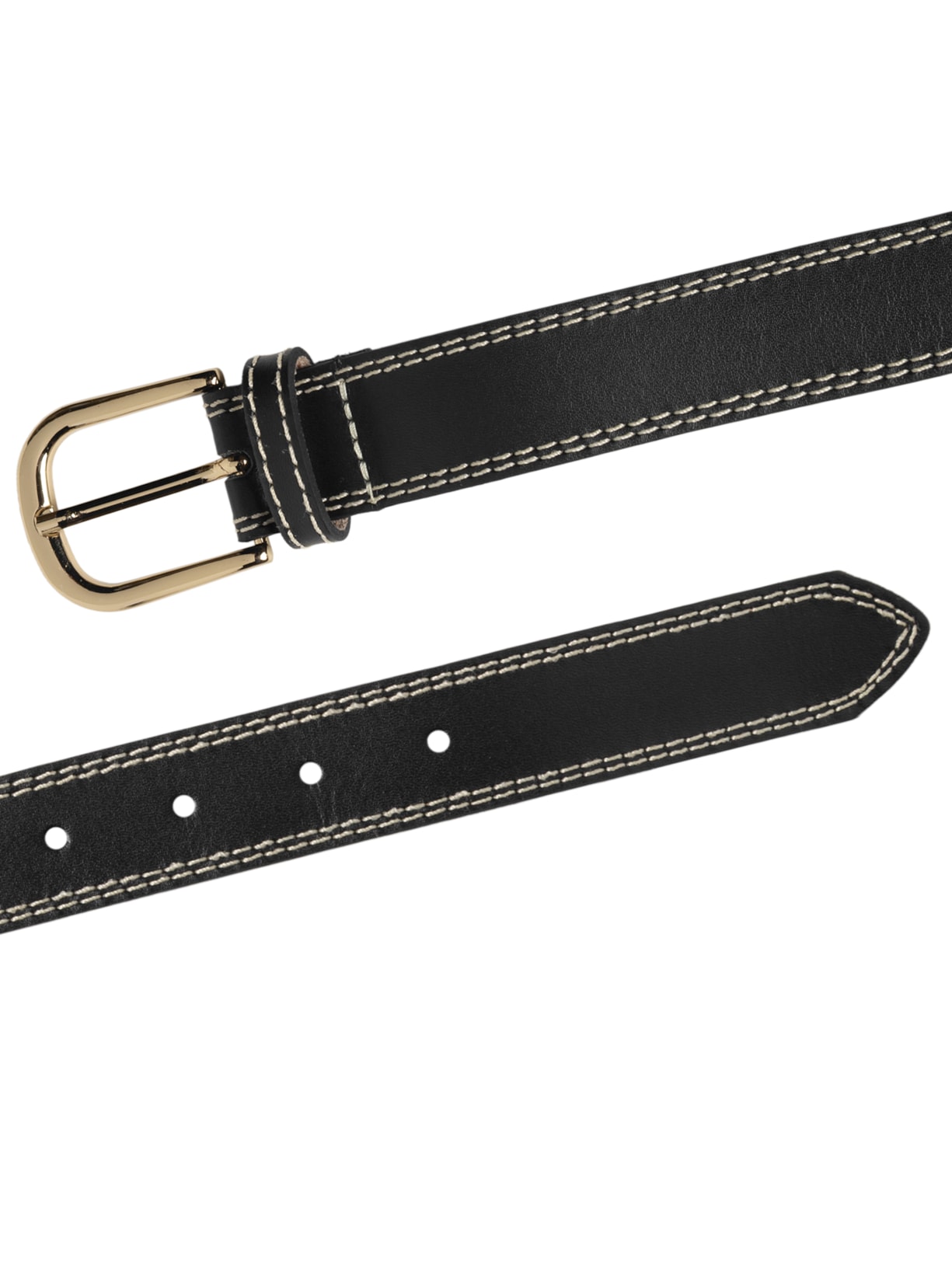 Cinto Feminino Com Fivela Retangular Em Couro Preto '2Essential