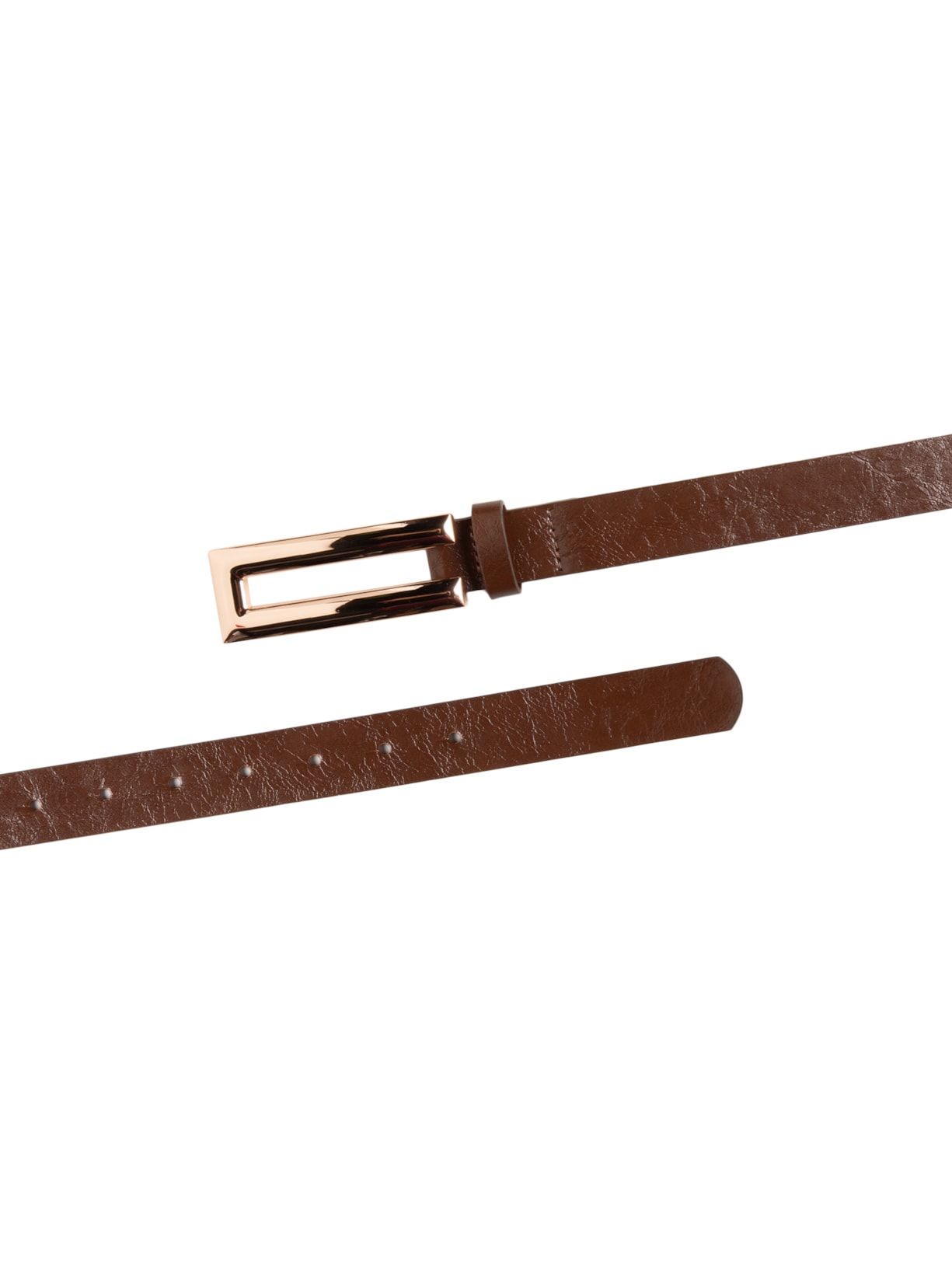 Cinto Feminino Com Fivela Retangular Marrom Market 33