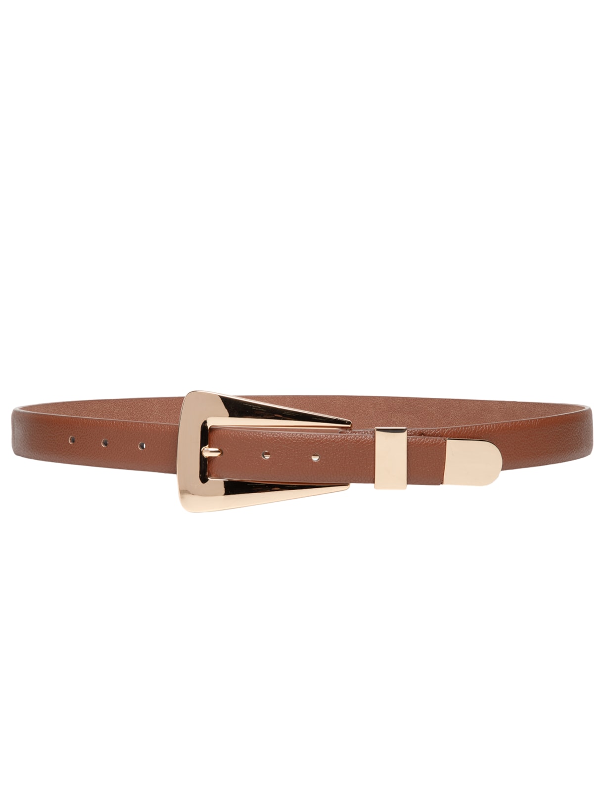 Cinto Feminino Com Fivela Retangular - Marrom