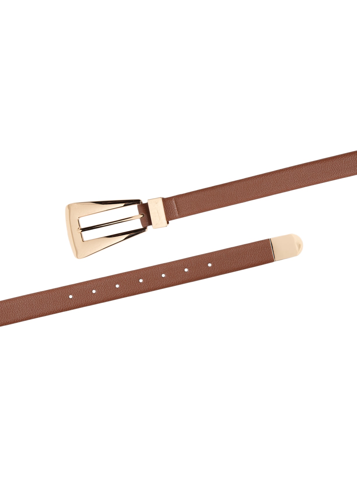 Cinto Feminino Com Fivela Retangular Marrom Market 33
