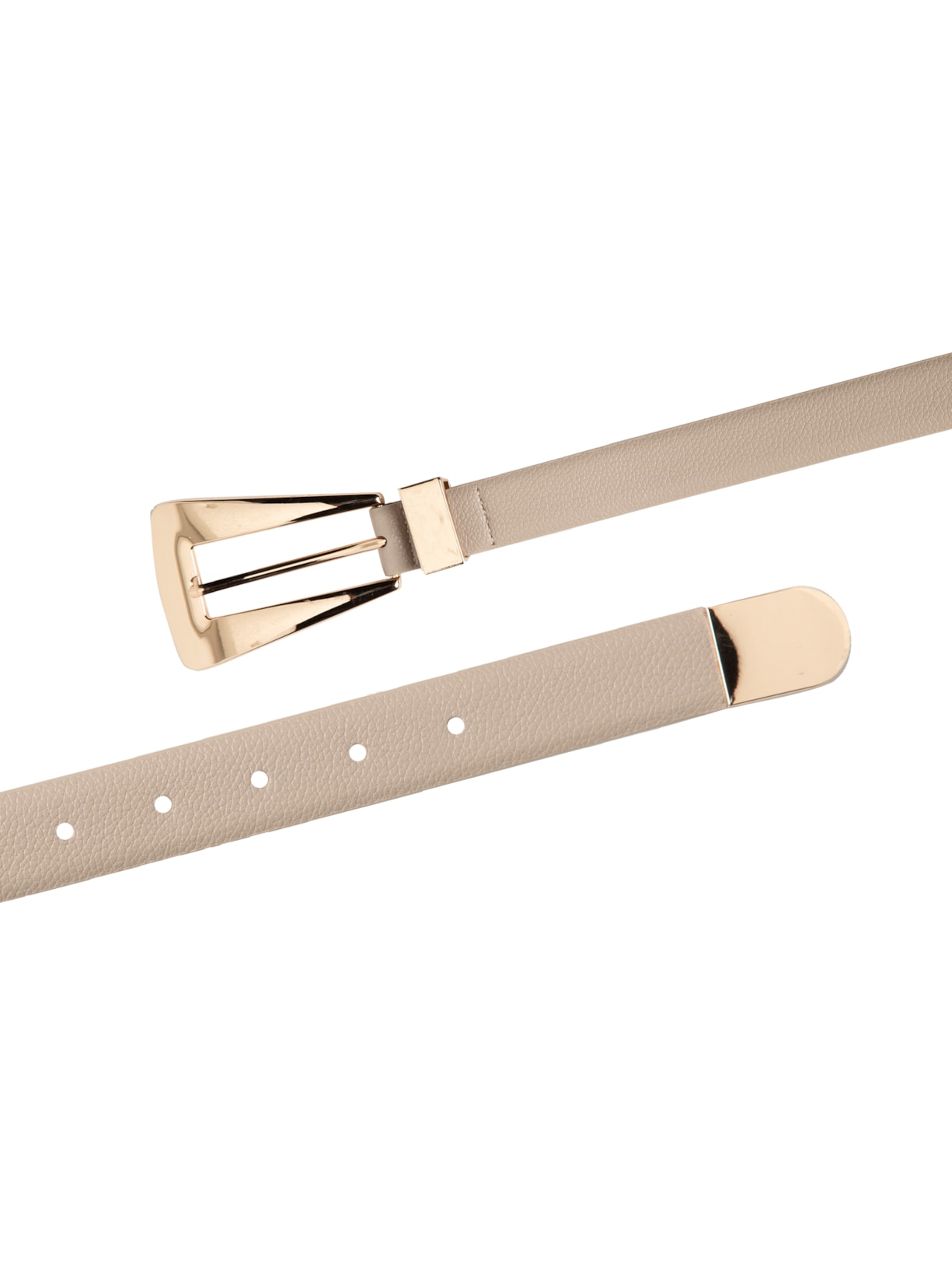 Cinto Feminino Com Fivela Retangular – Bege Market 33