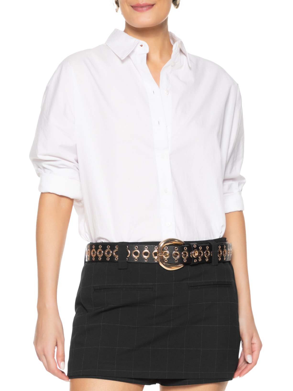 Cinto Feminino com Ilhós Preto Market 33