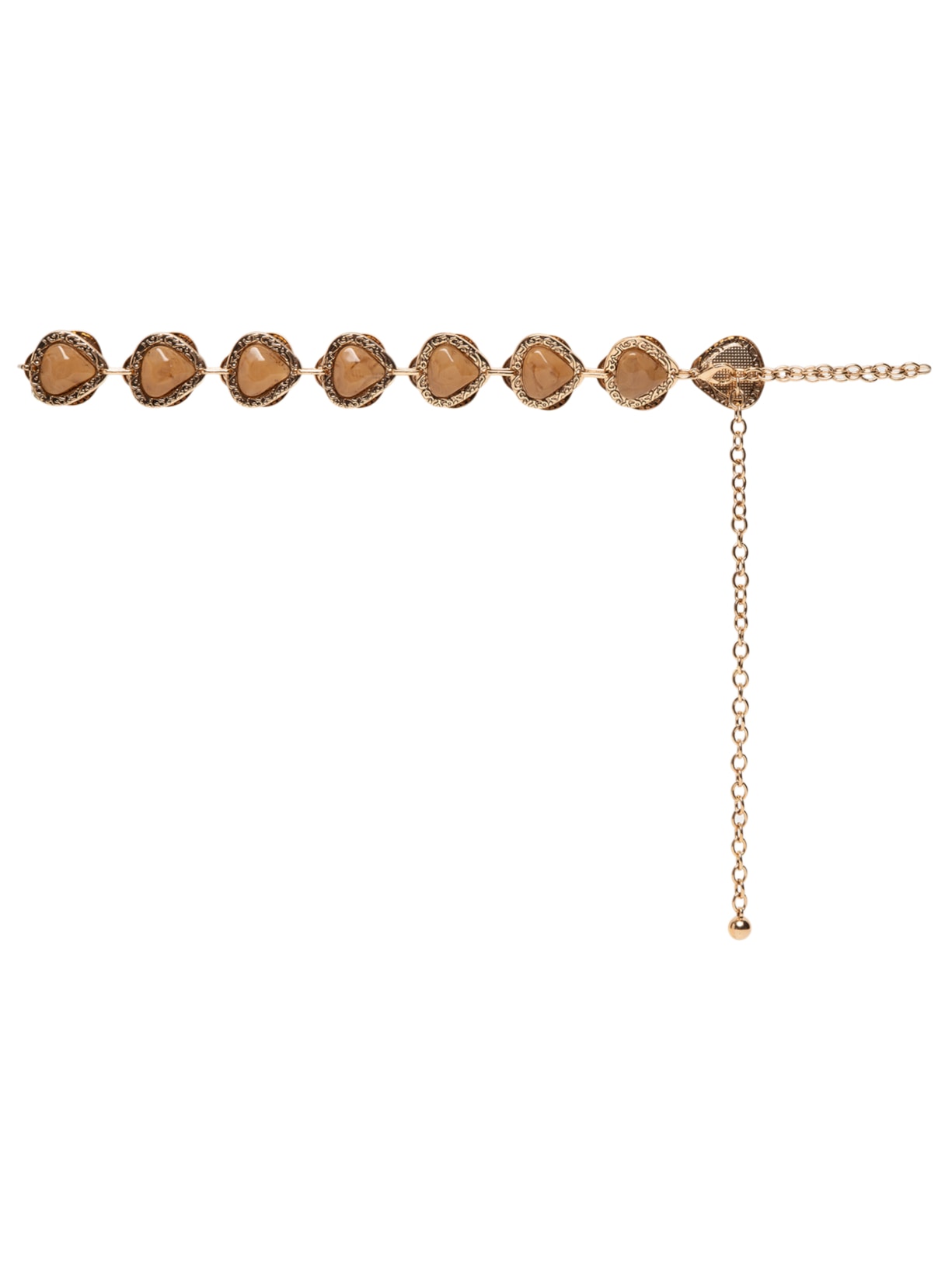 Cinto Feminino Com Pedrarias Bege Market 33