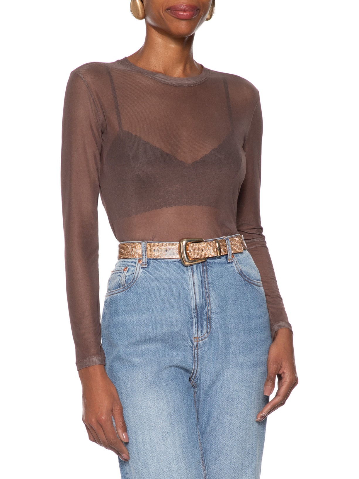 Cinto Feminino Com Strass Dourado Market 33