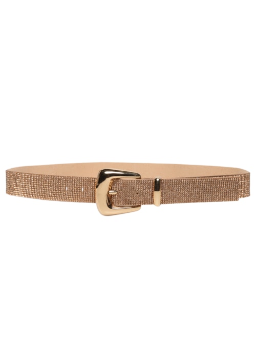 Cinto Feminino Com Strass - Dourado