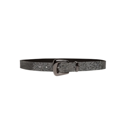 Cinto Feminino Com Strass - Preto