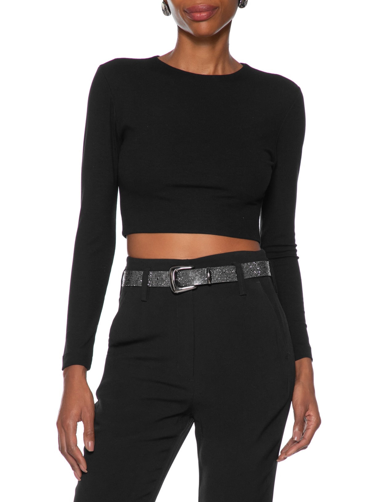 Cinto Feminino Com Strass Preto Market 33