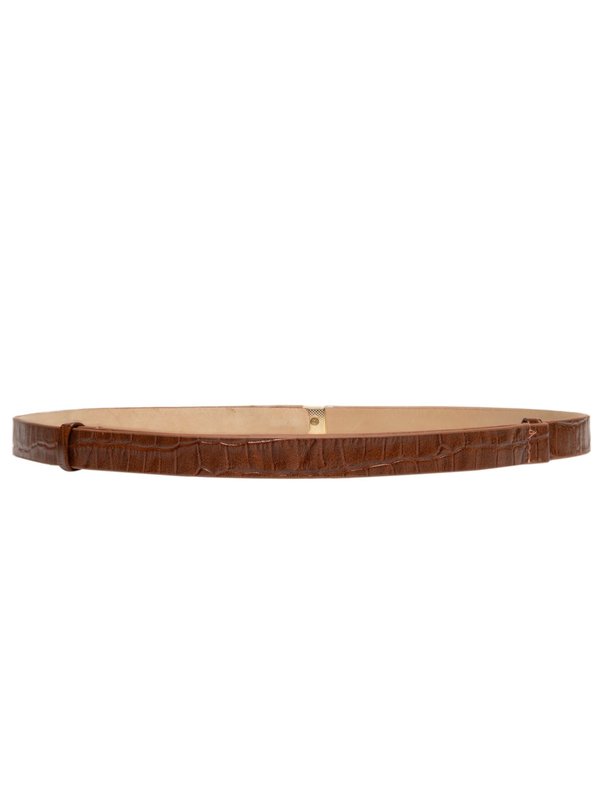 Cinto Feminino com Textura Croco Marrom Market 33
