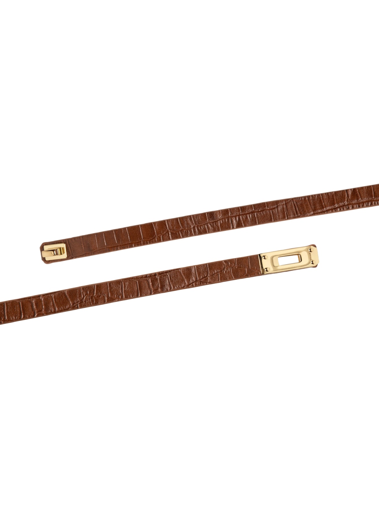 Cinto Feminino com Textura Croco – Marrom Market 33