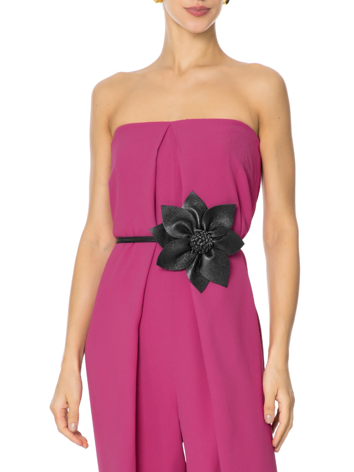 Cinto Feminino Cordão Flor Preto Virgínia Cavalheiro