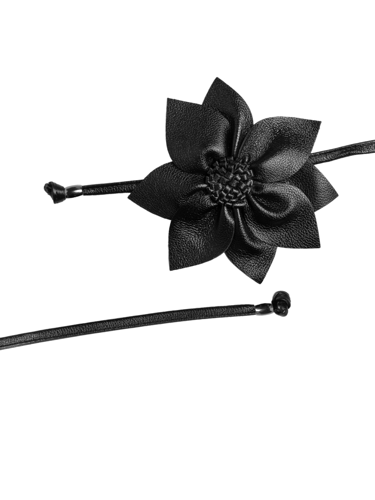 Cinto Feminino Cordão Flor Preto Virgínia Cavalheiro