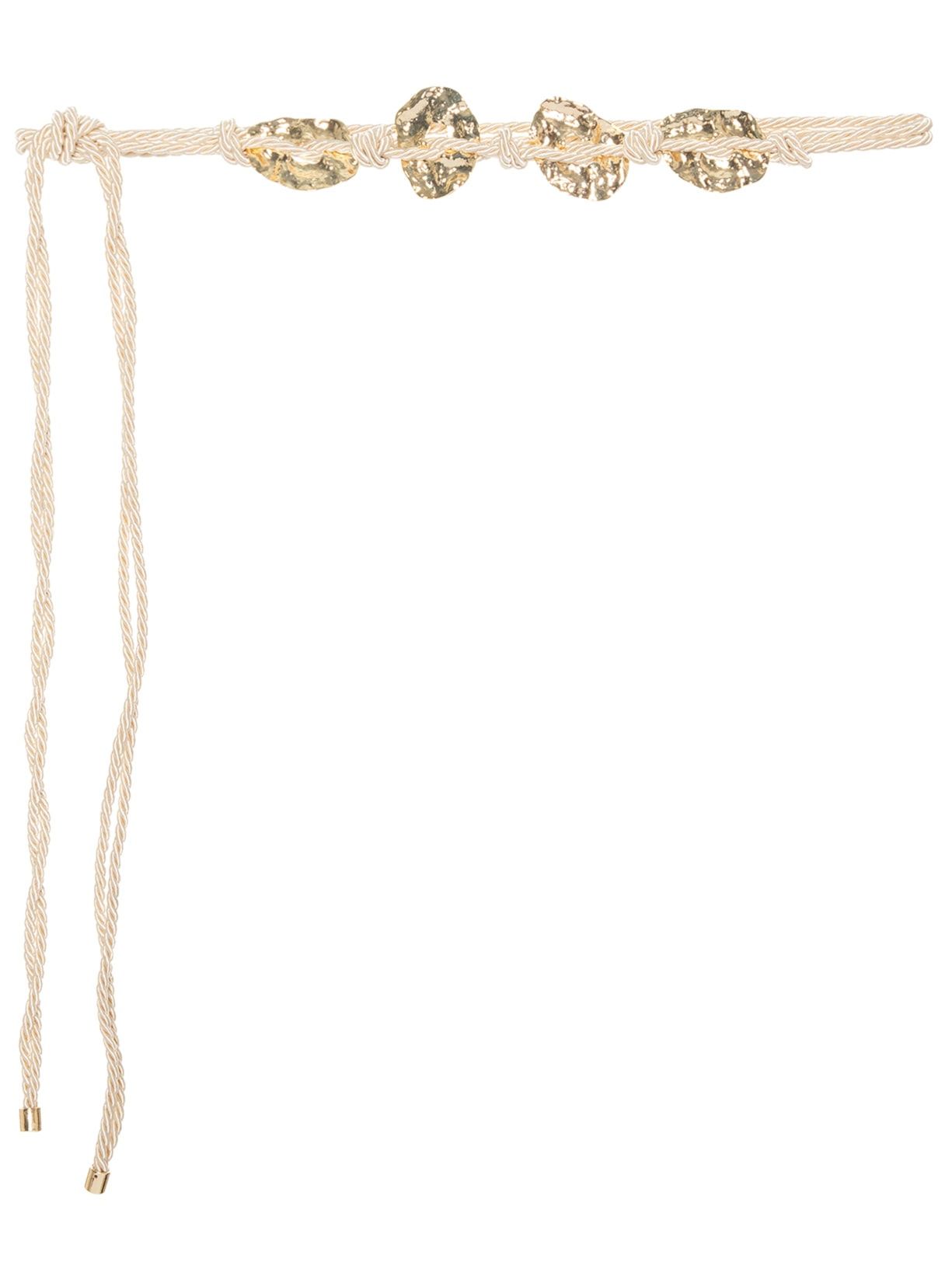 Cinto Feminino Cordão Natural Com Aviamentos Dourado '2Essential