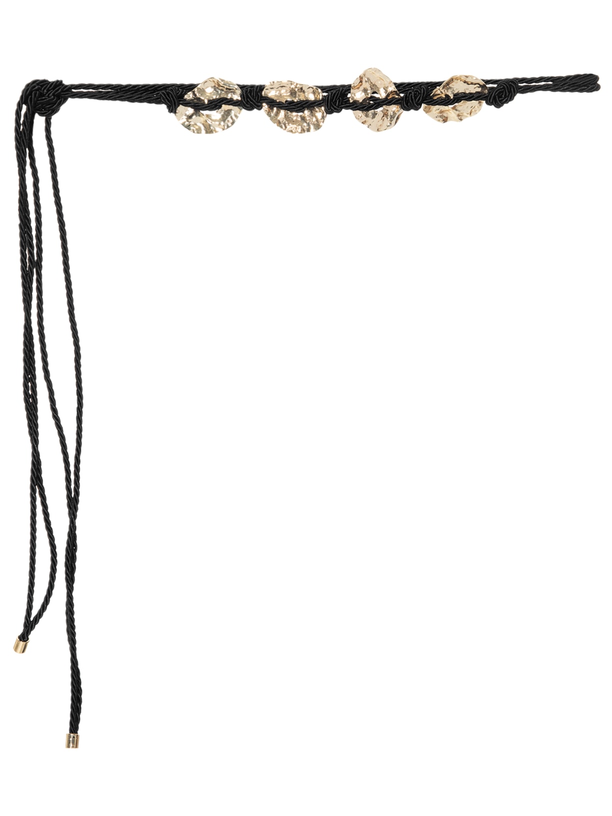 Cinto Feminino Cordão Natural Com Aviamentos - Preto