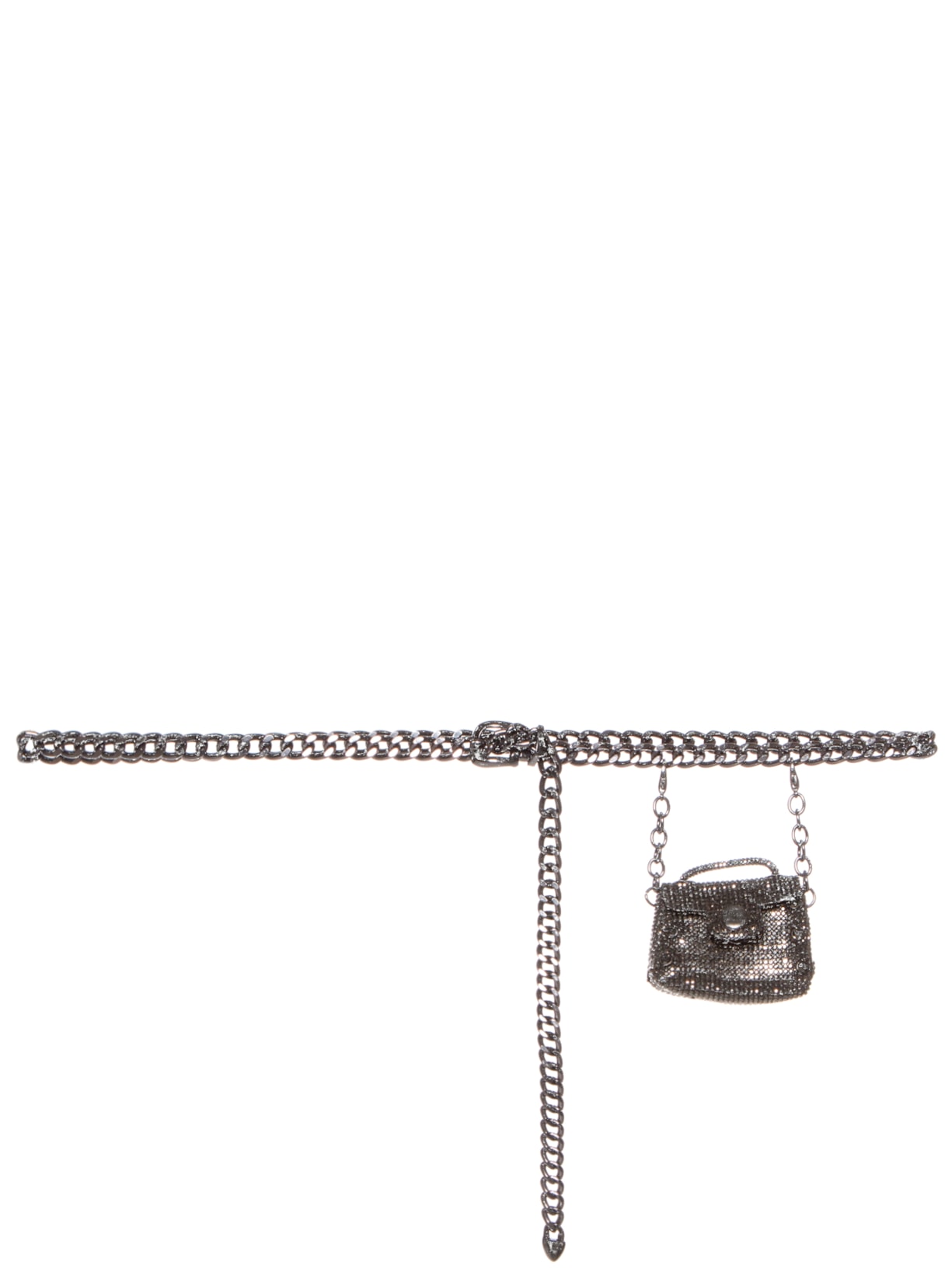 Cinto Feminino Corrente Com Mini Bag Removível - Preto