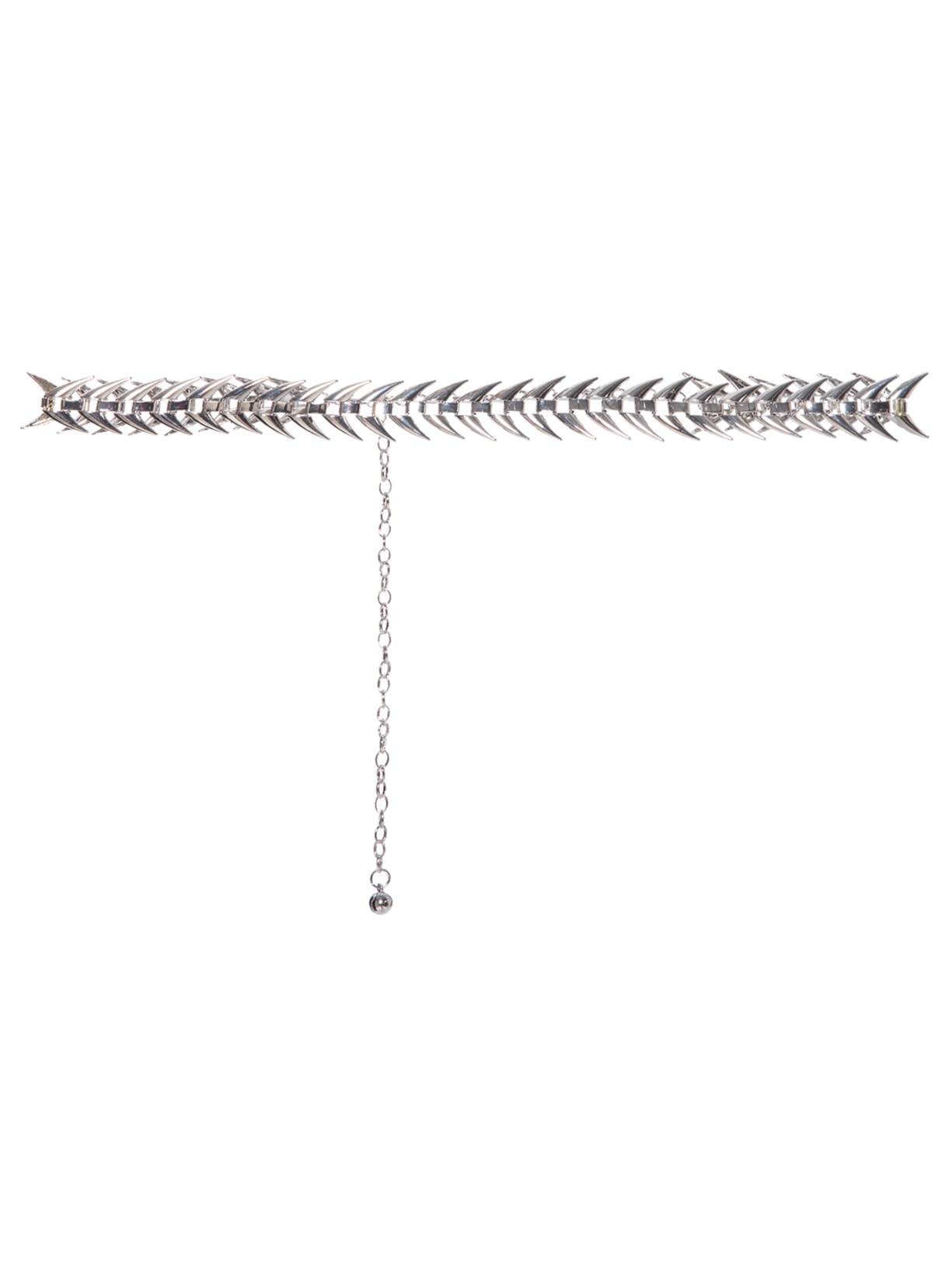 Cinto Feminino Corrente Detalhe Escamas Prateado Market 33