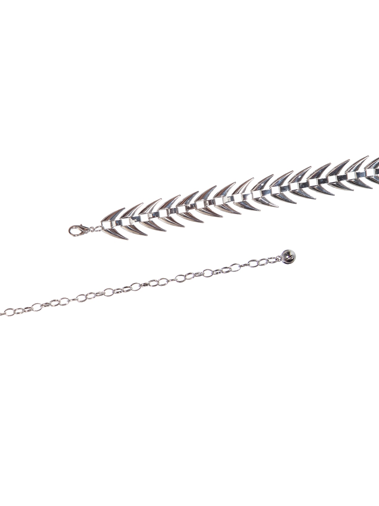 Cinto Feminino Corrente Detalhe Escamas Prateado Market 33