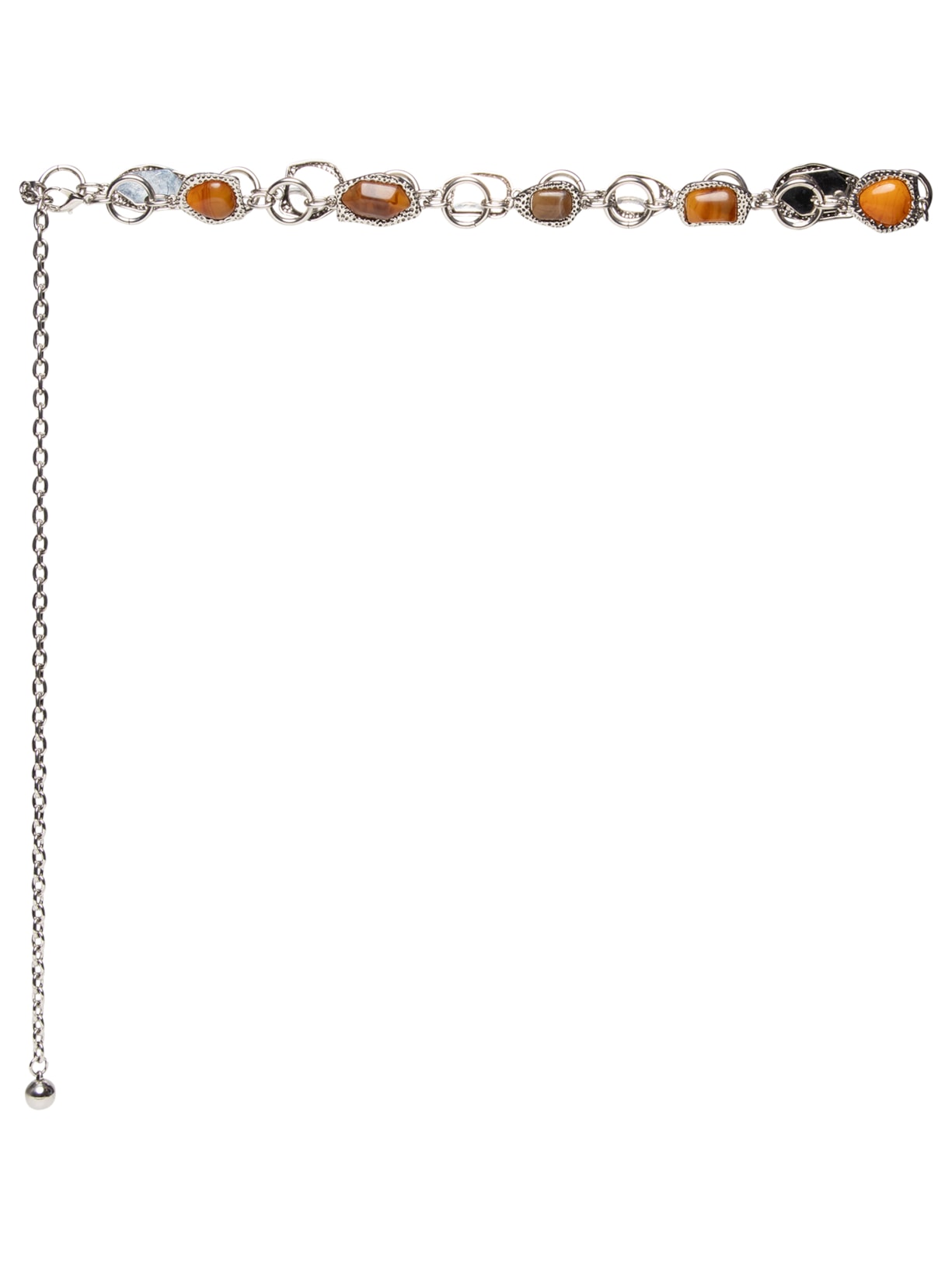 Cinto Feminino Corrente Pedraria Boho - Prateado