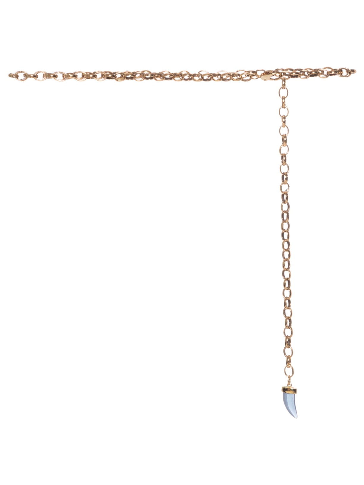 Cinto Feminino Corrente Pingente Dente Dourado Maria Filó