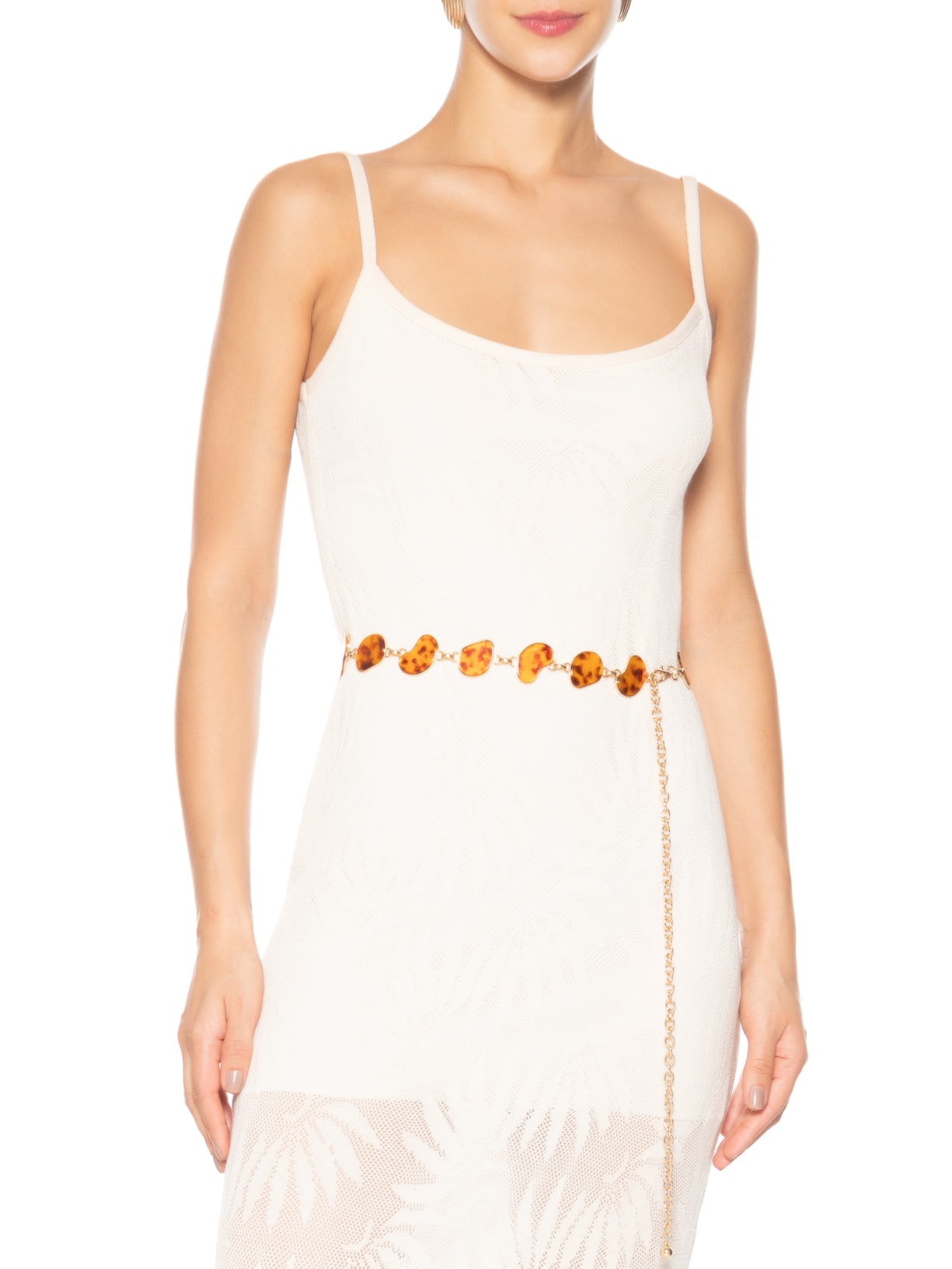 Cinto Feminino Corrente Resina Dourado Market 33