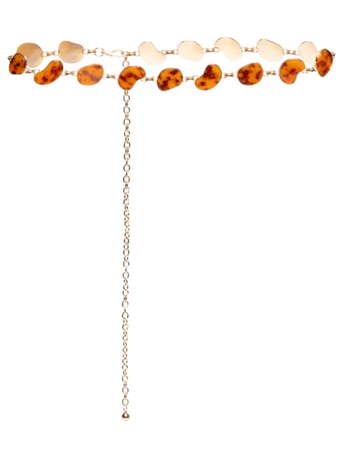 Cinto Feminino Corrente Resina - Dourado