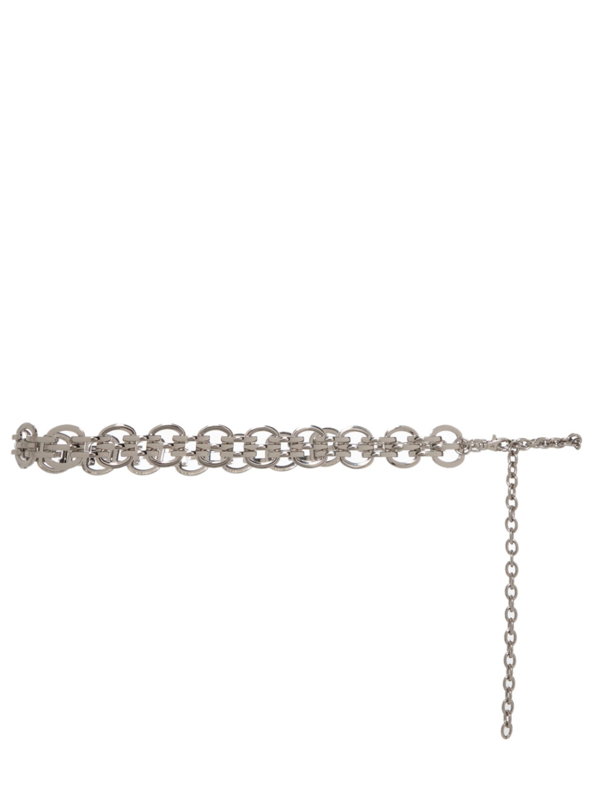 Cinto Feminino Corrente Românica de Metal Prata - Prata