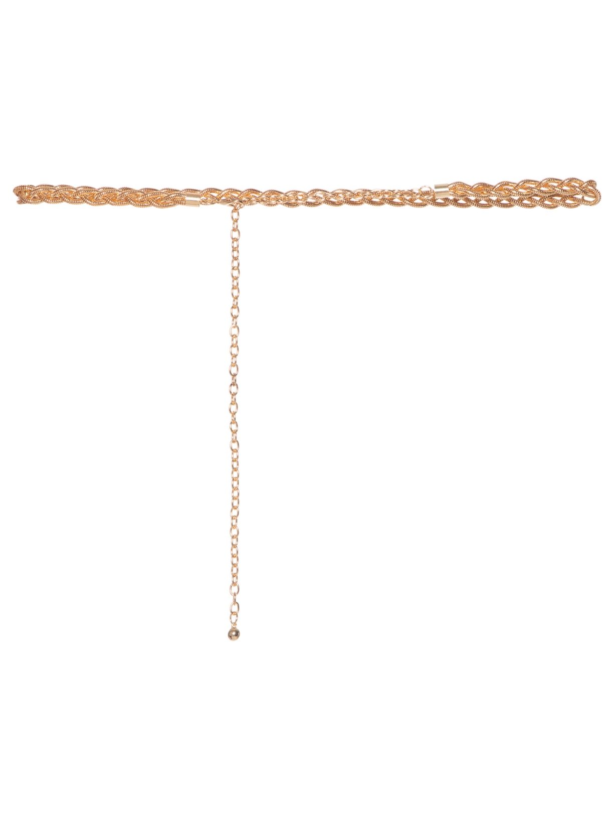 Cinto Feminino Corrente Trançada Dourado Market 33